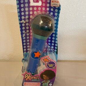 Mattel Blue Kids Microphone Toy with Orange Star Accent